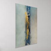 Waterverf etherisch abstract goudblauw zand folie afdrukken (Laagn)