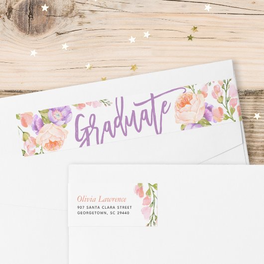 Waterverf - Etiketten voor het kantooradres van Fl