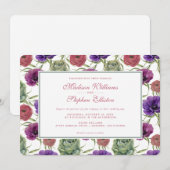 Waterverf | Eucalyptus & Anemone - Weddenschap Kaart (Voorkant / Achterkant)