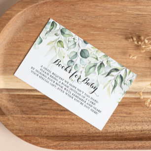 Waterverf Eucalyptus Baby Shower Boek Verzoek Informatiekaartje