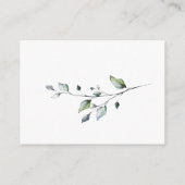 Waterverf Eucalyptus Baby shower Luierspoeling Informatiekaartje (Achterkant)