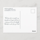 Waterverf Eucalyptus Babyfeest Bedankt Briefkaart (Achterkant)