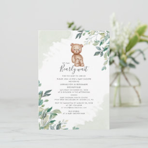 Waterverf Eucalyptus Beer Modern Baby shower Kaart