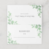 Waterverf Eucalyptus bladeren. Bruiloft Gereservee (Buitenkant ongevouwen)