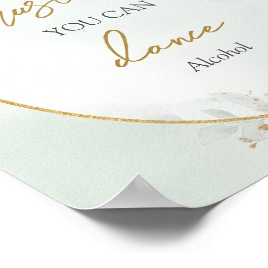 Waterverf eucalyptus boho Vertrouw me dat je kunt  Poster (Hoek)