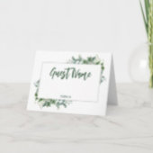 Waterverf Eucalyptus Border Table Place Card Kaart