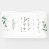 Waterverf Eucalyptus botanisch goudblad Spandoek (Horizontaal)