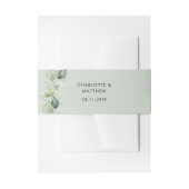 Waterverf Eucalyptus Botanische bruiloft Uitnodigingen Wikkel (Voorkant Voorbeeld)