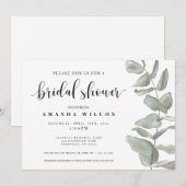 Waterverf Eucalyptus Bridal Shower Kaart (Voorkant / Achterkant)