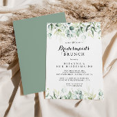 Waterverf Eucalyptus Bridesmaids Brunch Shower Kaart