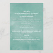 Waterverf Eucalyptus Bruiloft Menu (Achterkant)