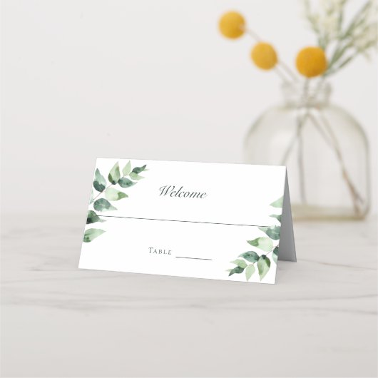 Waterverf Eucalyptus Bruiloft | Wit (Voorkant)
