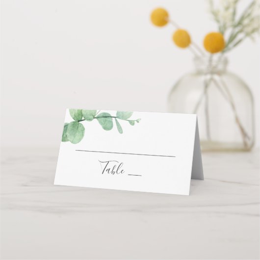 Waterverf eucalyptus. Elegant greenery bruiloft (Voorkant)