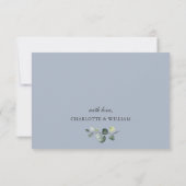 Waterverf Eucalyptus Elegant groen bruiloft RSVP Kaartje (Achterkant)