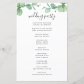 Waterverf eucalyptus. Elegant script bruiloft (Achterkant)