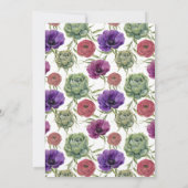 Waterverf | Eucalyptus en anemoon | Dank u Bedankkaart (Achterkant)