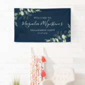 Waterverf Eucalyptus Engagement Party - Welkom Spandoek (Insitu)