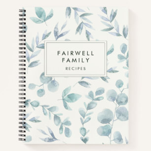 Waterverf eucalyptus familierecept notitieboek