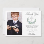 Waterverf Eucalyptus First Community Silver Bedankkaart (Voorkant)