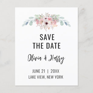 Waterverf Eucalyptus Floral Save The Date Flyer