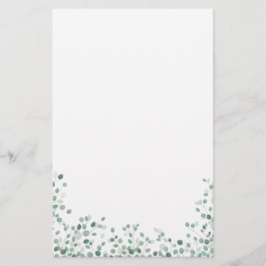 Waterverf Eucalyptus Foliage Briefpapier (Voorkant)