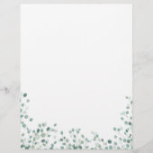Waterverf Eucalyptus Foliage Stationery Briefhoofd (Voorkant)