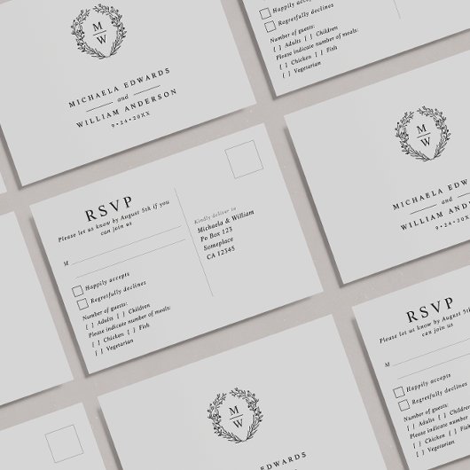 Waterverf Eucalyptus Foto Bruiloft RSVP Briefkaart