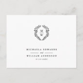 Waterverf Eucalyptus Foto Bruiloft RSVP Briefkaart (Achterkant)