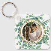 Waterverf Eucalyptus Foto Greenery Wedding Sleutelhanger (Voorkant)