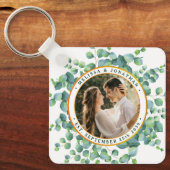 Waterverf Eucalyptus Foto Greenery Wedding Sleutelhanger (Voorkant)