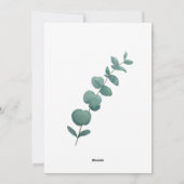 Waterverf Eucalyptus Foto Kerstkaart (Achterkant)