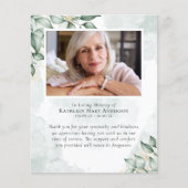 Waterverf Eucalyptus Funeral Hartelijk dank voor u (Voorkant)