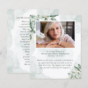 Waterverf Eucalyptus Funeral Hartelijk dank voor u