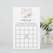 Waterverf Eucalyptus Geometric Baby shower Bingo (Staand voorkant)