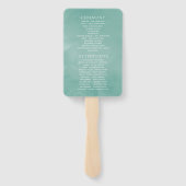 Waterverf Eucalyptus Geometric Wedding Program Handwaaier (Achterkant)