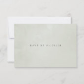 Waterverf Eucalyptus Geometric Wedding RSVP Kaartje (Achterkant)