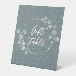 Waterverf Eucalyptus gepersonaliseerd teken Reclamebord Met Voetstuk