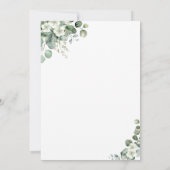 Waterverf Eucalyptus Gold Arch Chic Vrijgezellenfe Kaart (Achterkant)