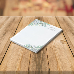 Waterverf Eucalyptus Gold-Stippen Notitieblok