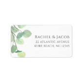 Waterverf Eucalyptus Green Family Adres Etiket (Voorkant)
