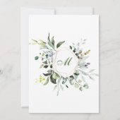 Waterverf Eucalyptus Greenery Bridal Brunch Kaart (Achterkant)