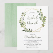 Waterverf Eucalyptus Greenery BRIDAL BRUNCH Kaart (Voorkant / Achterkant)