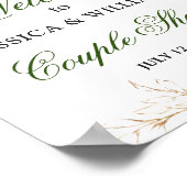 Waterverf Eucalyptus Greenery Couples Shower Sign Poster (Hoek)
