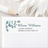 Waterverf Eucalyptus Greenery Elegant grafisch eti Etiket (Insitu)