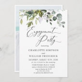 Waterverf Eucalyptus Greenery ENGAGTY Kaart (Voorkant / Achterkant)