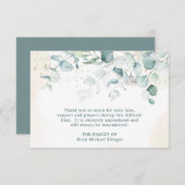 Waterverf Eucalyptus Greenery Funeral Bedankkaart (Voorkant / Achterkant)