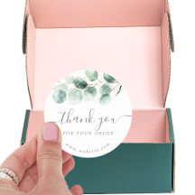 Waterverf Eucalyptus Greenery Gold Bedankt