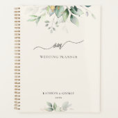 Waterverf Eucalyptus Greenery Gold Planner (Voorkant)