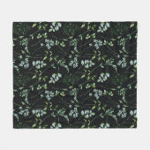 Waterverf Eucalyptus Greenery Leaves Fleece Deken (Voorkant (Horizontaal))