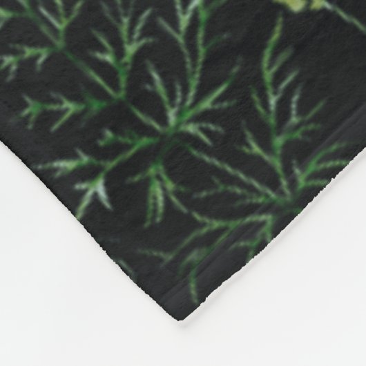 Waterverf Eucalyptus Greenery Leaves Fleece Deken (Hoek)